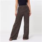 Be You Womens Wide leg Trousers Bottoms Pants Straight Trouser - 12 Regular