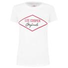 Lee Cooper Diamond T Shirt Ladies Crew Neck Tee Top Short Sleeve Lightweight - 10 (S) Regular