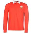 Team Mens Rugby Long Sleeve Jersey Cotton Colour Contrasting Polo Shirt Top - S Regular