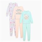 Be You Girls Pack of 3 Sloth Pyjamas Short Sleeve Pyjama Sets - 12-13 Yrs Regular