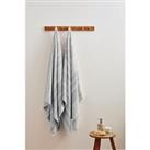 Homelife Pack of 2 Stripe Silver XL Bath Sheets Towels