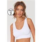 Be You Womens You 2 Pack SF Bra 00 Non Wired Bras - L Regular