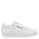 Reebok Kids C 85 INT WHITE GREEN Low Trainers Sneakers Sports Shoes