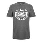 Lonsdale Heavyweight Jersey Graphic Tee Mens Gents Crew Neck Shirt Regular Fit - XS Regular