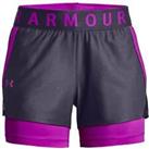Under Armour Womens 2in1 Shorts Sports Training Fitness Gym Performance - 14 (L) Regular