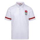 RFU Mens England Core Polo Shirt Seniors Rugby Tee Top Short Sleeve Lightweight - S Regular