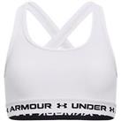 Under Armour Kids Girls Crossback Sports Bra Juniors Medium Impact Scoop Neck - 11-12 (L) Regular