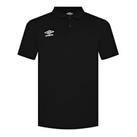 Umbro Mens Club Poly Polo Shirt Top Short Sleeve Sports Training Fitness Gym - S Regular
