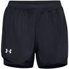 Under Armour Fly By 2.0 2N1 Short Ladies Performance Shorts Pants Trousers - 10 (S) Regular
