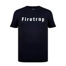 Firetrap Large Logo T Shirt Mens Gents Crew Neck Tee Top Short Sleeve - S Regular
