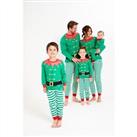 Studio Kids Family Christmas Green Elf Dress Up Pyjamas Long Sleeve - 3-4 Yrs Regular
