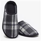 Be You Mens Check Mule Slippers Mules