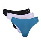 Reebok Womens ThonAGATHA 3p Thong Briefs - 10 Regular