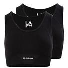 LA Gear Womens Pack Seamless Crop Low Impact Sports Bra Training Fitness Gym - 8 Regular
