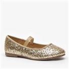 Be You Kids Sequin Mary Jane Gold Shoes Janes Slip On