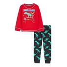 Be You Boys Dinosaur Red Black Pyjamas Pyjama Long Sleeve Top - 1-2 Yrs Regular