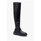 Be You Womens Over The Knee Leather Look Boot the Boots Zip
