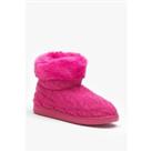 Studio Kids Cable Knit Slipper Boot Booties Slip On
