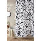 Homelife Mono Print Shower Curtian Curtains