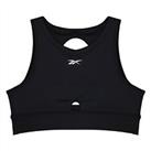 Reebok Womens Studio Beyond The Sweat Crop Top Medium Impact Sports Bra Training - S Regular