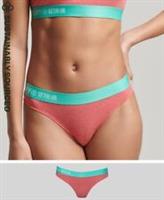 Superdry Womens Organic Cotton Offset Logo Bikini Briefs - 6 Regular