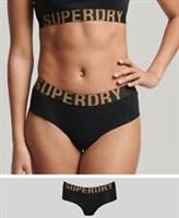 Superdry Womens Organic Cotton Large Logo Hipster Briefs - 8 Regular