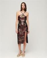 Superdry Womens Sequin Halter Midi Dress - 10 Regular