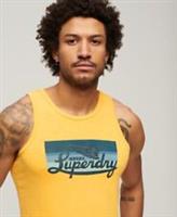 Superdry Mens Cali Striped Logo Vest Top - M Regular