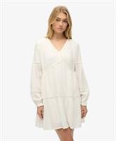 Superdry Womens Ibiza Long Sleeve Tiered Mini Dress - 12 Regular