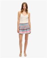 Superdry Womens Printed Shirred Mini Skirt - 14 Regular