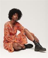 Superdry Womens Printed V-Neck Midi Tea Dress - 10 Regular