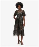 Superdry Womens Volume Tiered Mesh Midi Dress - 10 Regular