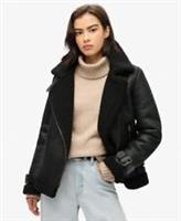 Superdry Womens Faux Shearling Aviator Jacket - 8 Regular