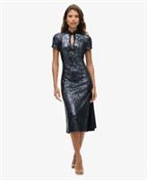 Superdry Womens Mandarin Sequin Midi Dress - 8 Regular