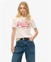 Superdry Womens Metallic Logo Relaxed T-Shirt - 8 Regular