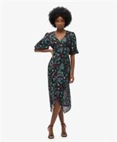 Superdry Womens Short Sleeve Sheer Midi Dress - 12 Regular