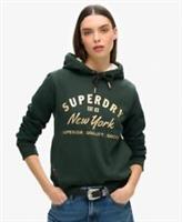 Superdry Womens Luxe Metallic Logo Hoodie - 10 Regular