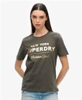 Superdry Womens Luxe Metallic Logo T-Shirt - 12 Regular