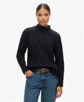 Superdry Womens High Neck Cable Knit Jumper - 8 Regular