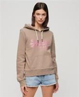 Superdry Womens Metallic Vintage Logo Graphic Hoodie - 10 Regular
