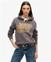 Superdry Womens Retro Glitter Logo Hoodie - 12 Regular