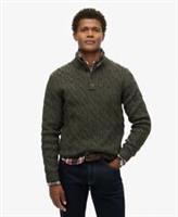 Superdry Mens Cable Button Neck Jumper - XL Regular