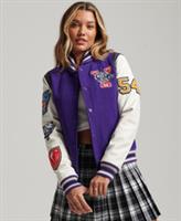 Superdry Womens Varsity Wool Bomber Jacket Size 14 - 14 Regular