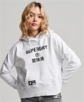 Superdry Womens Independent Logo Foil Crop Hoodie Size 12 - 12 Regular