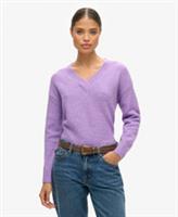 Superdry Womens Oversized V Neck Jumper - 12 Regular