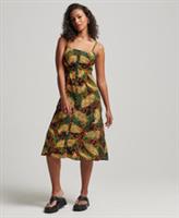 Superdry Womens Printed Button-Up Cami Midi Dress Size 8 - 8 Regular