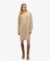 Superdry Womens Oversized V Neck Jumper Dress - 10 Regular
