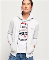 Superdry Womens Orange Label Zip Hoodie Size 8 - 8 Regular
