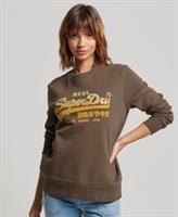 Superdry Womens Vintage Logo Embellished Crew Sweatshirt Size 8 - 8 Regular