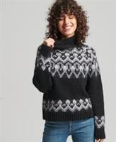 Superdry Womens Vintage Slouchy Fairisle Knit Jumper Size 12 - 12 Regular